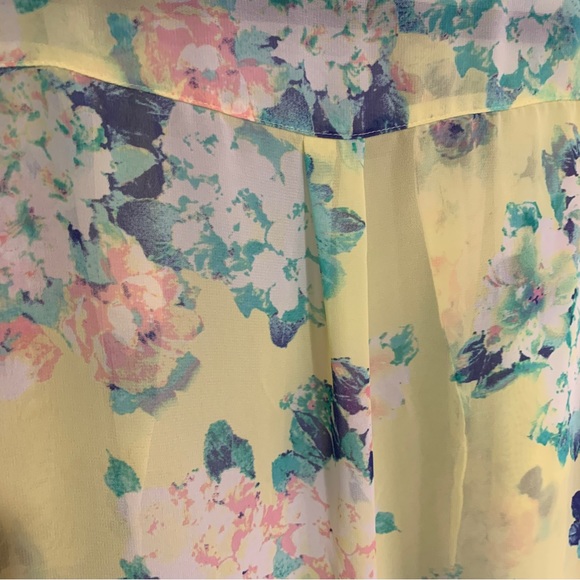 Decree chiffon flowered button up shirt/blouse - Picture 5 of 10